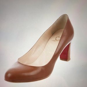 Christian Louboutin Leather Round Toe Pumps